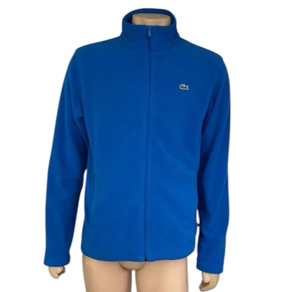 Lacoste Sport Men’s Blue Devanlay Long Sleeve Fleece Full Zip Jacket Size XL